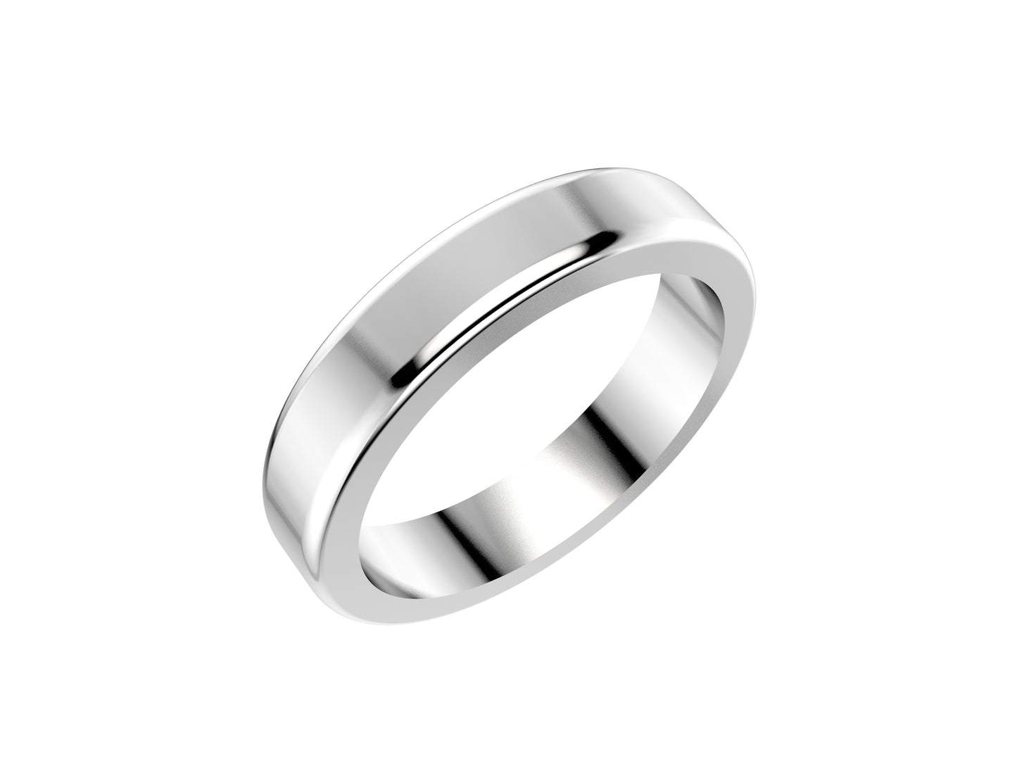 Love P wedding band, width 4.3 mm, platina 950.