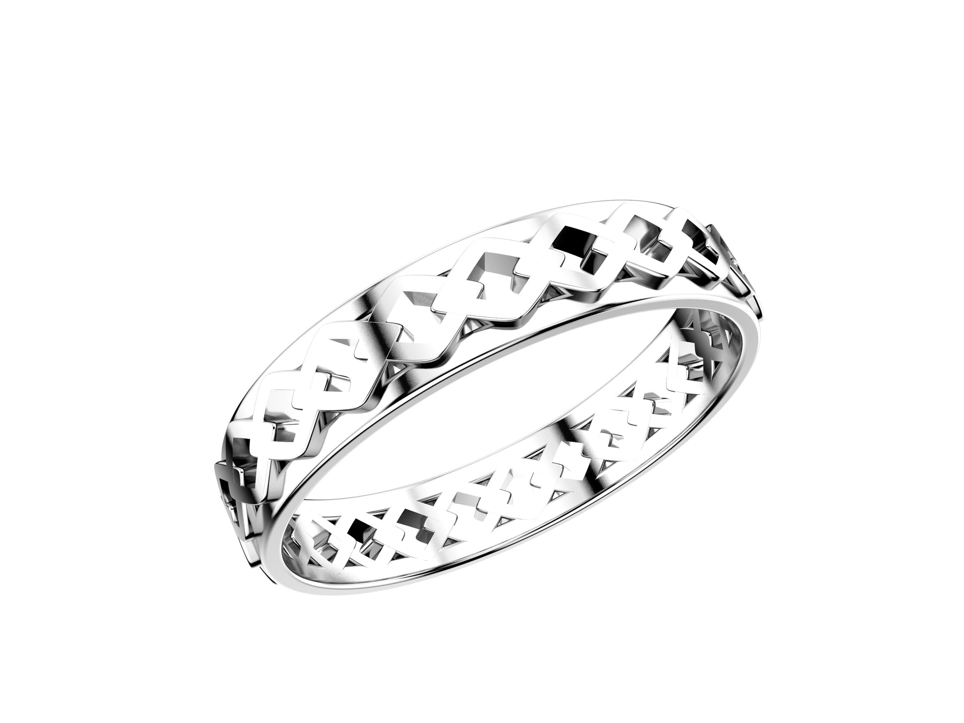 MatiJaro MJ Wedding Band, width 4.0 mm, 18K white gold.