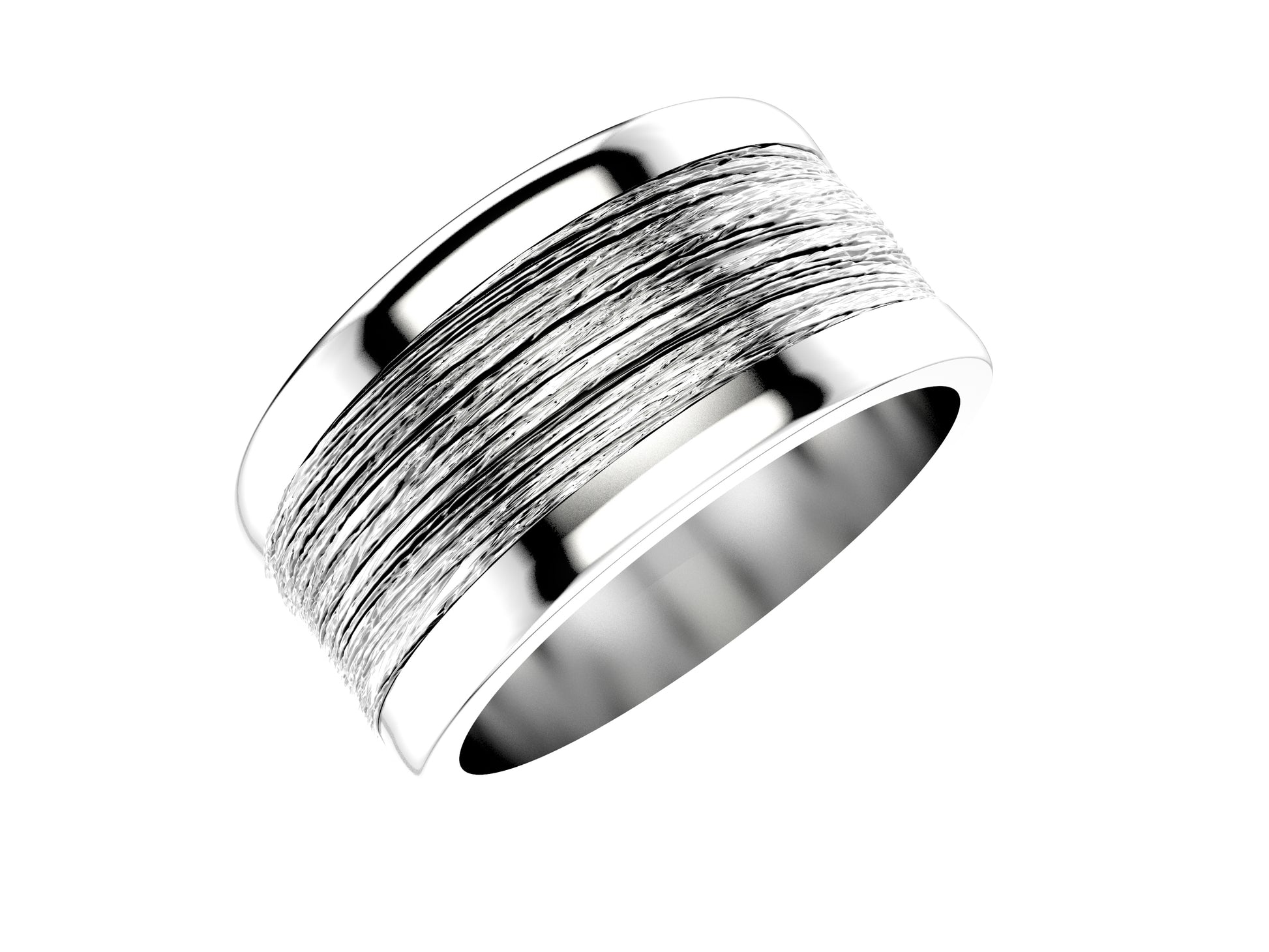 Hit New Style wedding band, width 11.0 mm, platina 950.