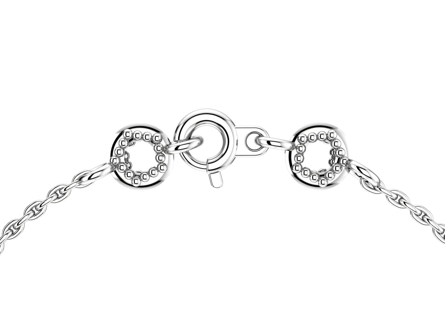 Flower bracelet, 18K white gold.