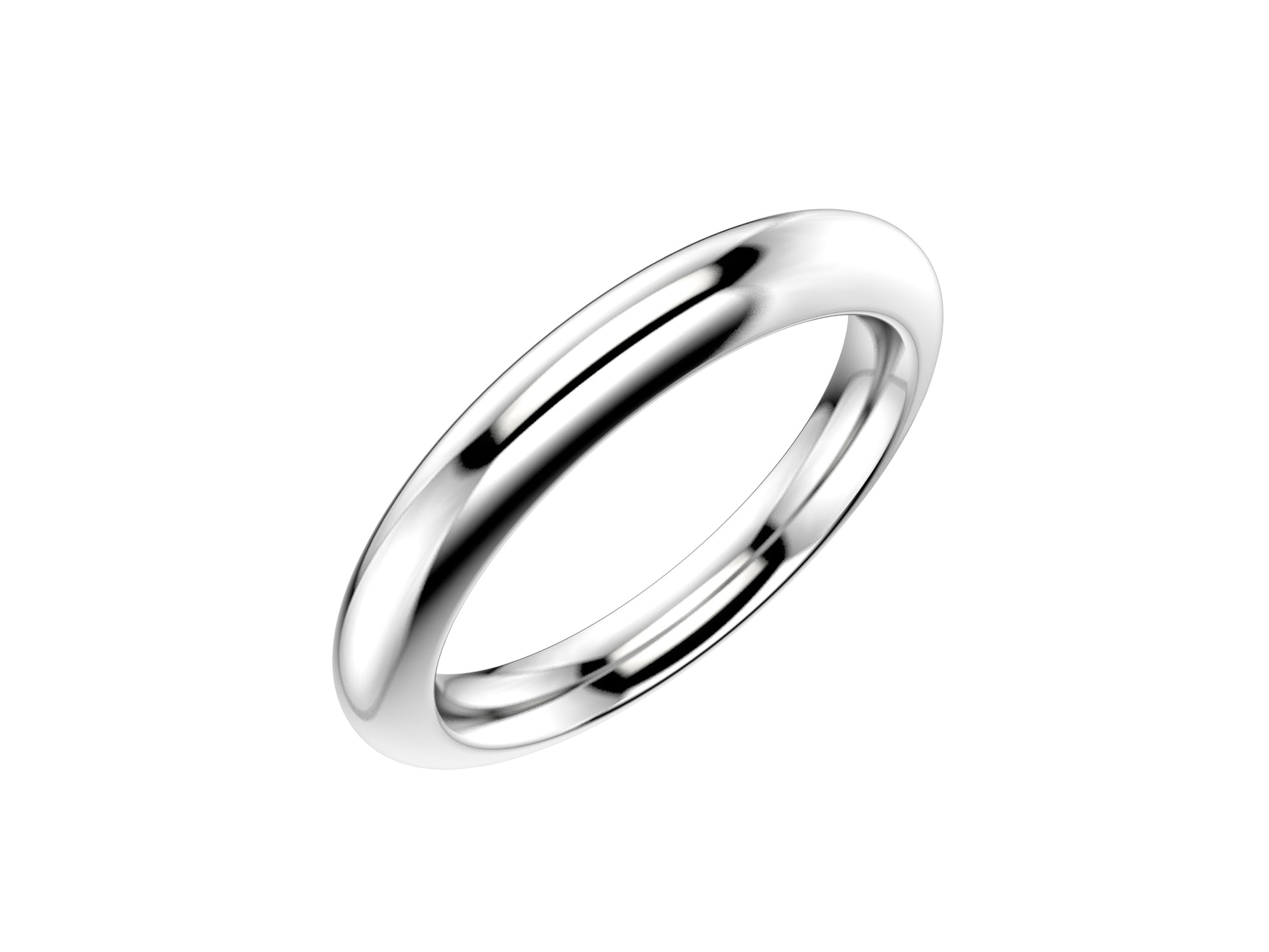 Love wedding band, width 2.9 mm, 18K platina.