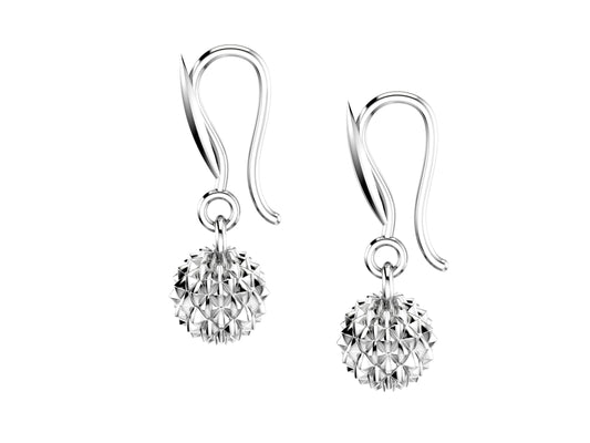 Flores de MatiJaro earrings, 18K white gold.   