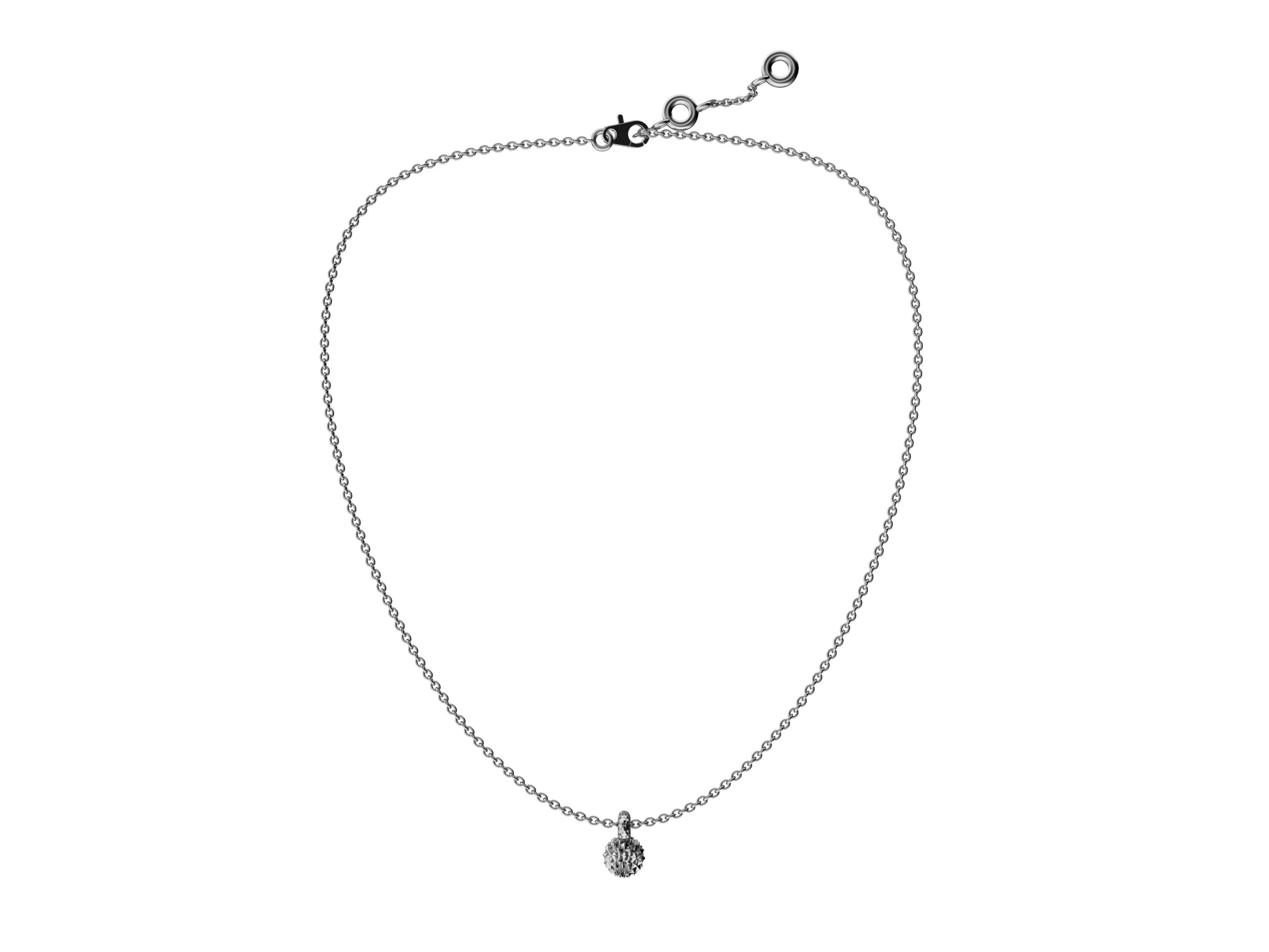 Flores de MatiJaro necklace, 18K white gold, pattern 6-11 mm.