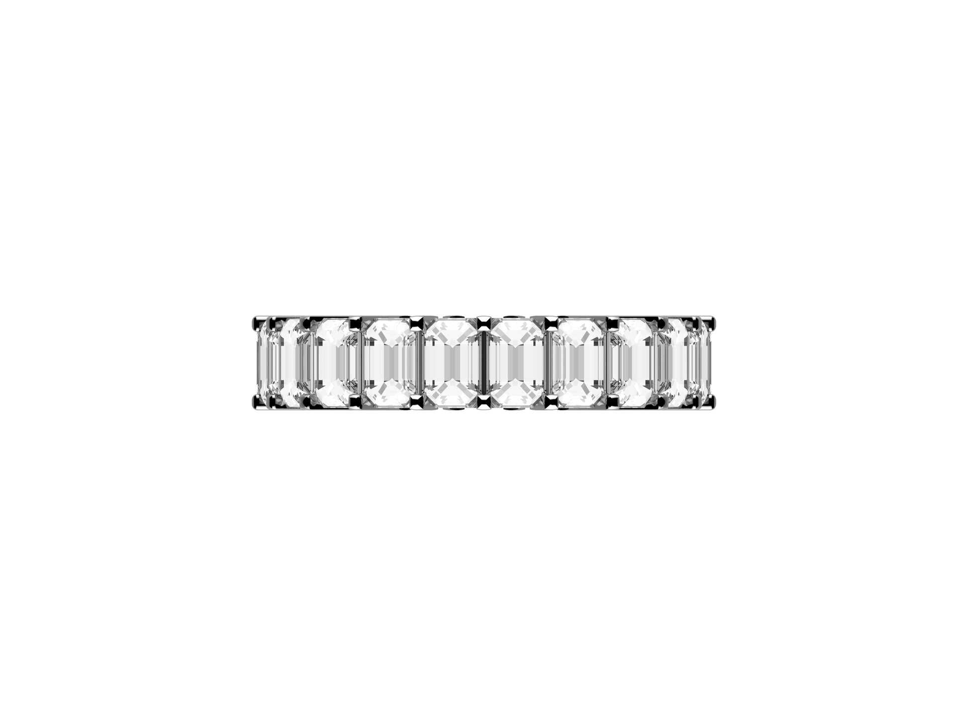 Gemmes De La Divinite wedding band, width 4.0 mm, platinum 950‰, set with 21 brilliant-cut diamonds totaling 2.9 carats. 