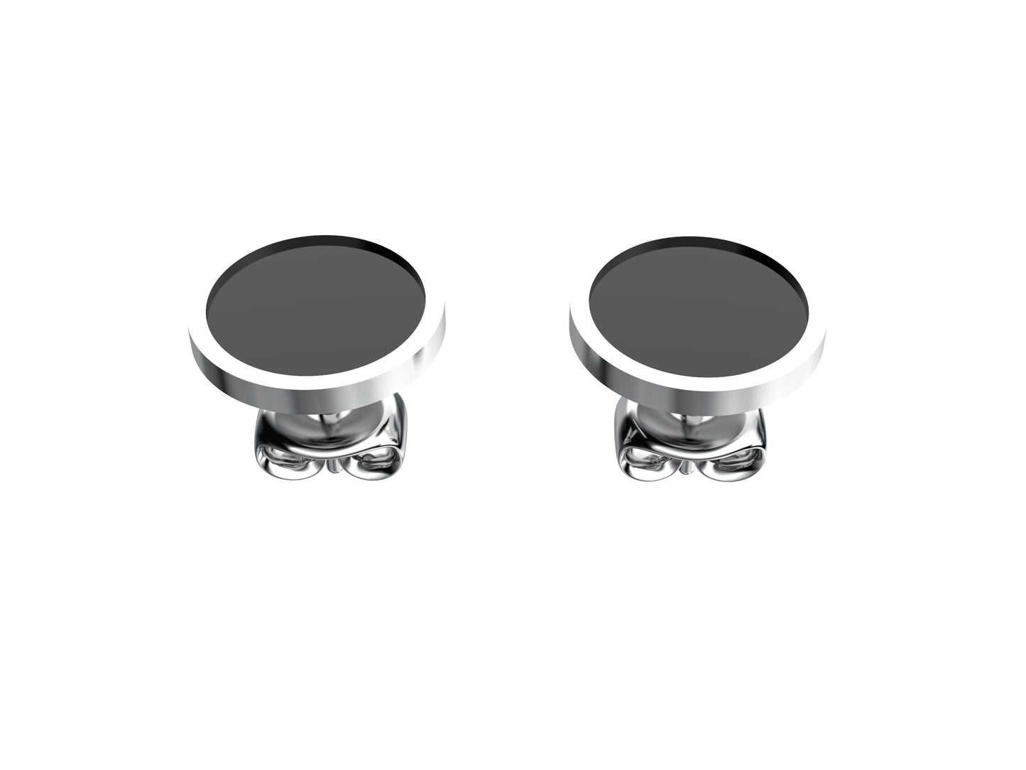 Hit New Style earrings, 925 sterling silver, enamel. Inner diameter 14 mm.