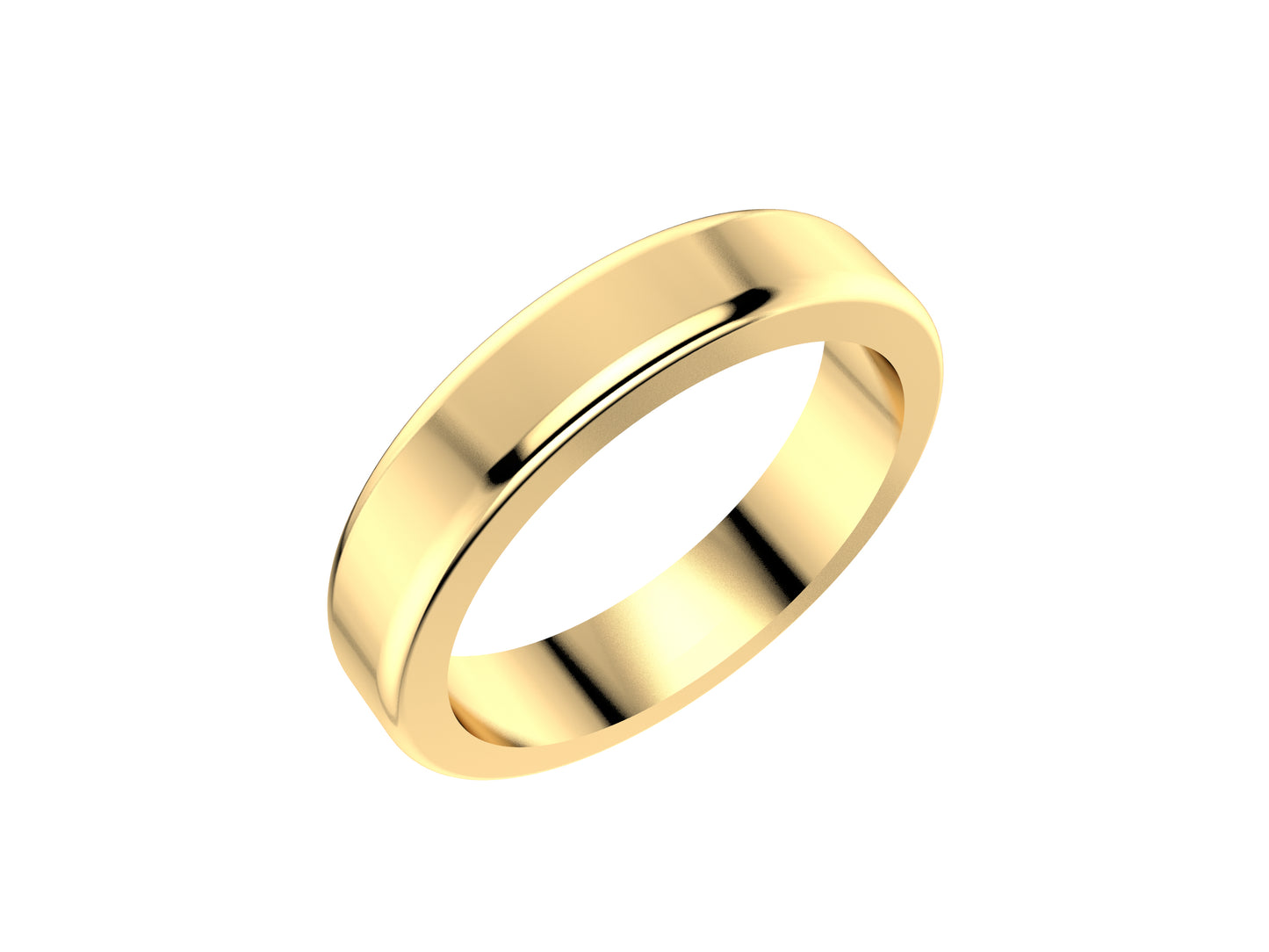 Love wedding band, width 4.3 mm, 18K yellow gold.