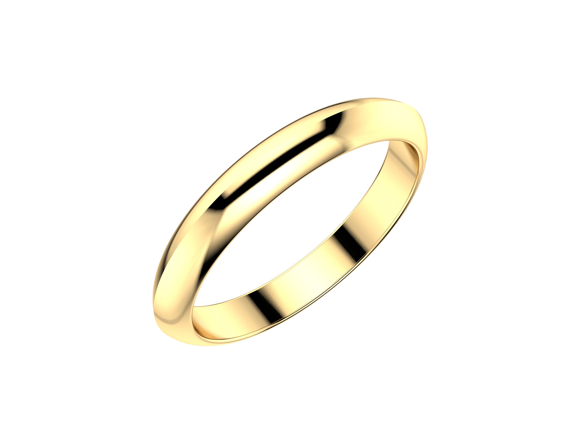 Love wedding band, width 3.0 mm, 18K yellow gold.