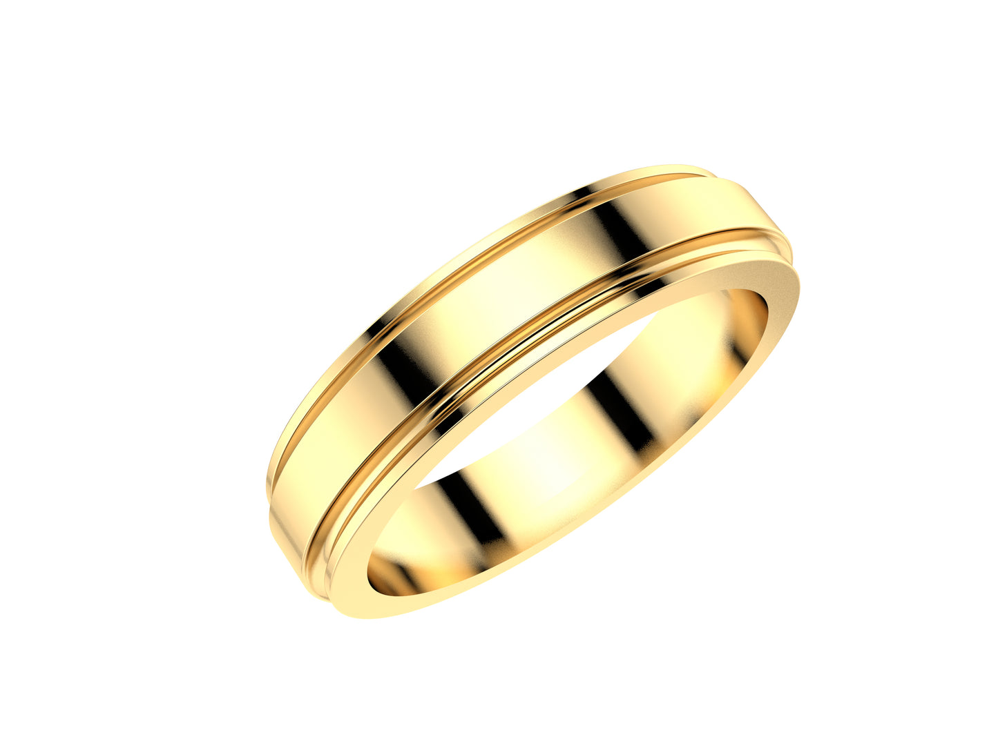 Love wedding band, width 4.5 mm, 18K yellow gold.