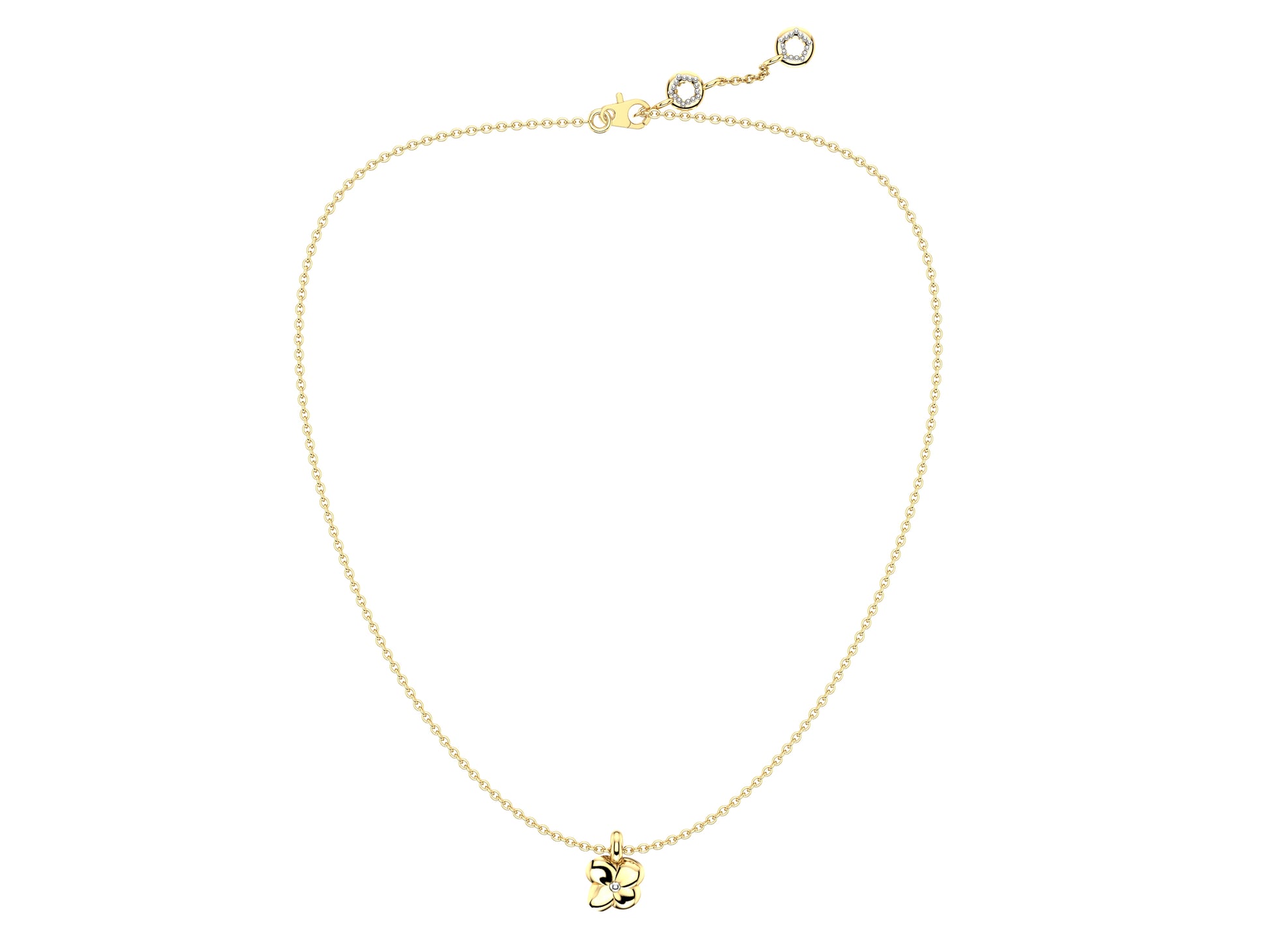 Flores de MatiJaro necklace, 18K yellow gold. Length: 60 – 60.4 cm. Width of the motif: 9 mm. Length of the motif: 9 mm.