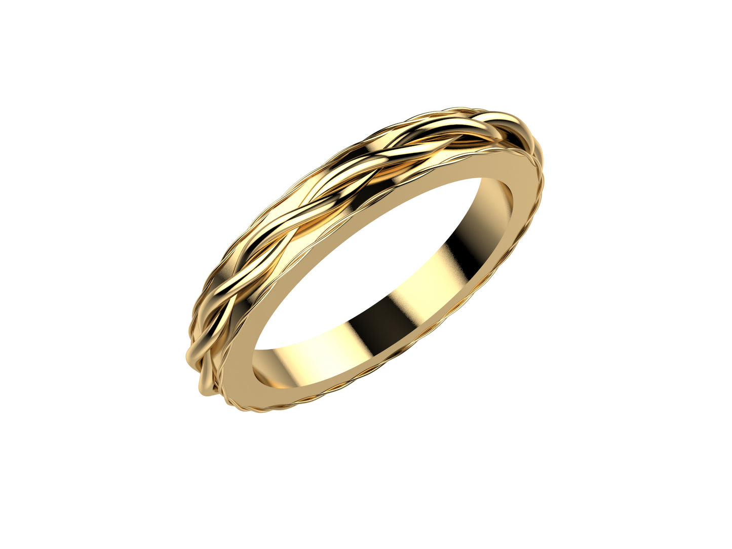 MatiJaro MJ wedding band, width 3.0 mm, 18K yellow gold.