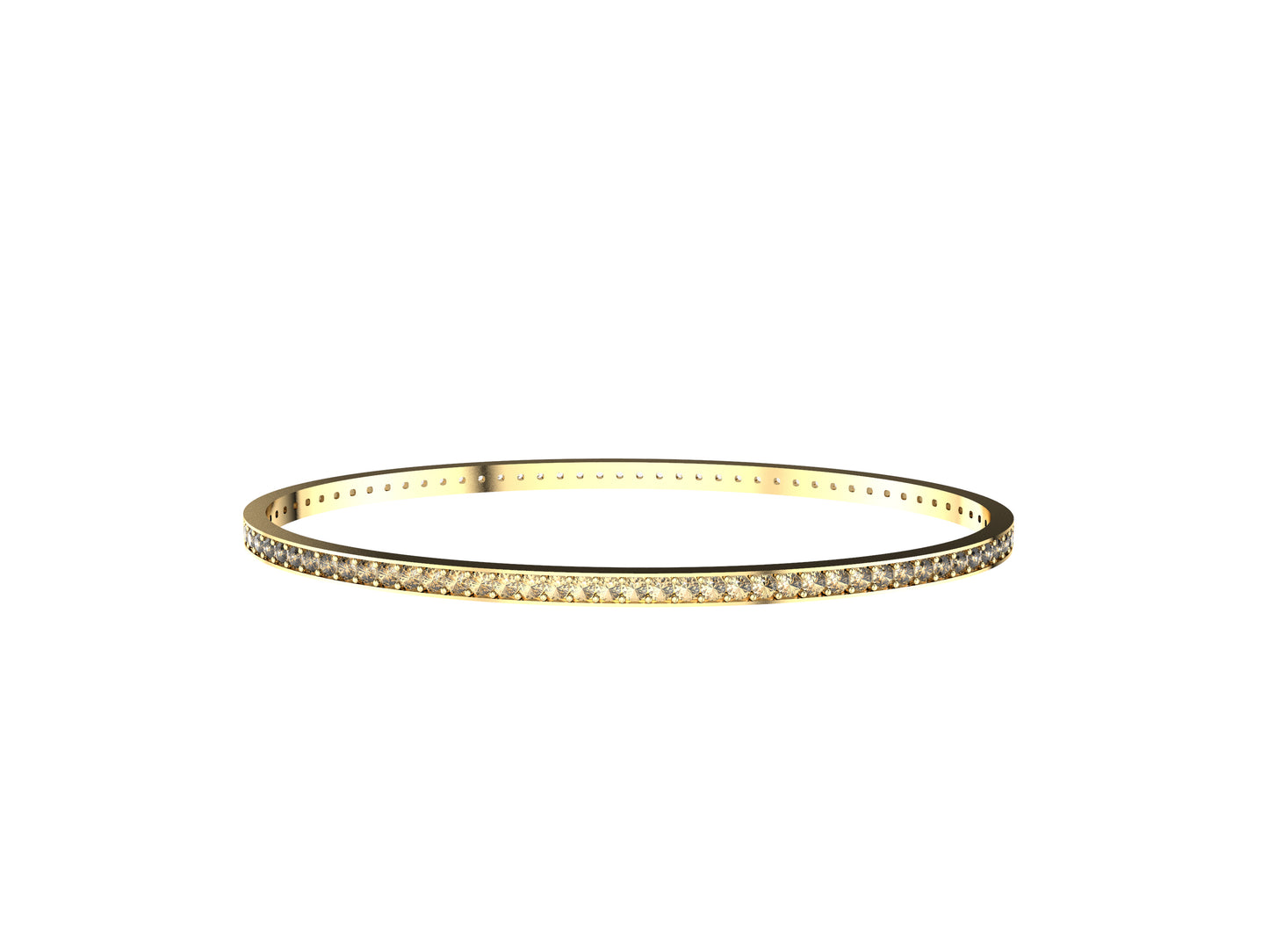 Rainbow bracelet, 18K yellow gold, set with 88 brilliant-cut diamonds totaling 2.543 carats.