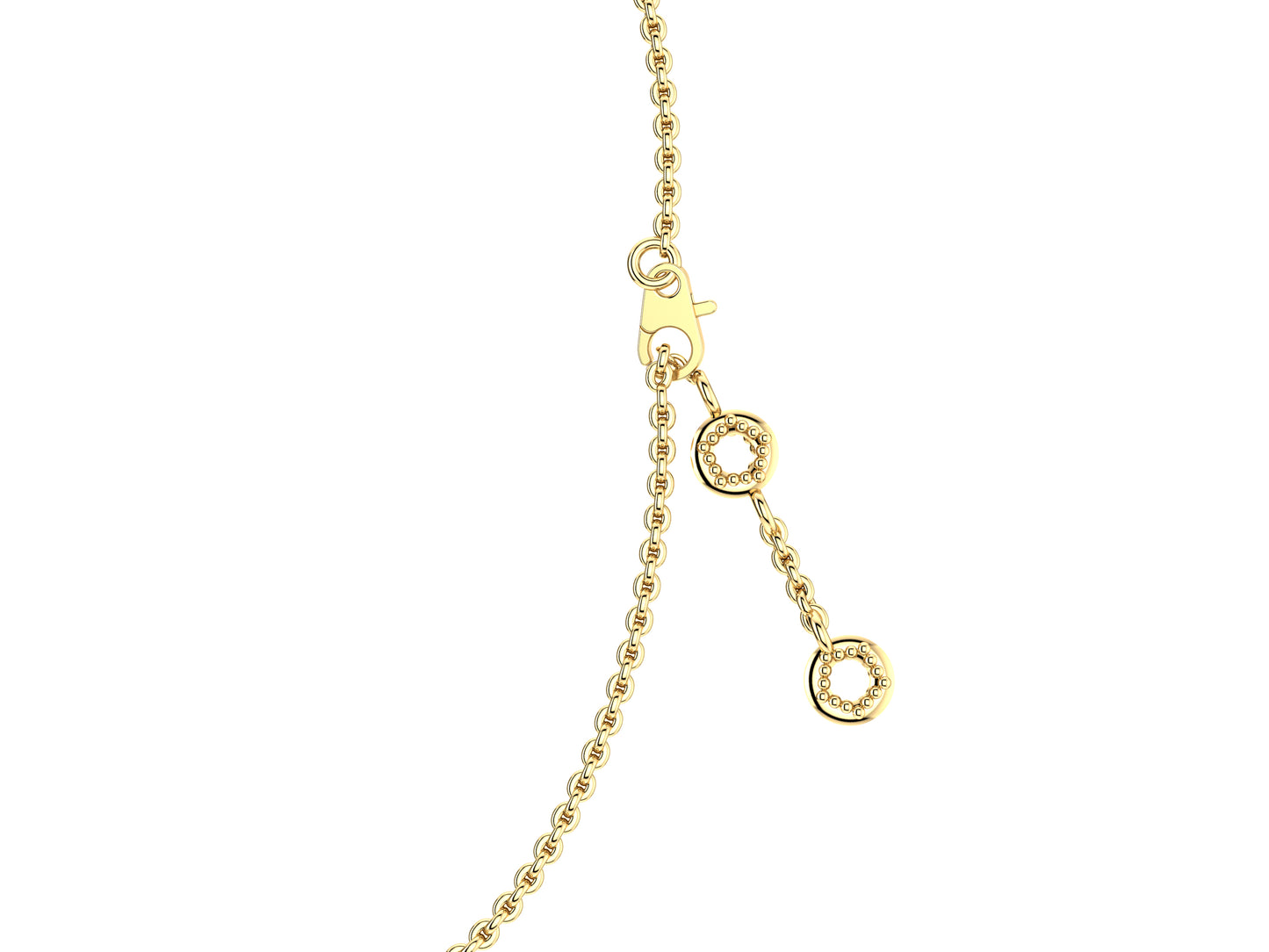 Gemmes De La Divinite necklace, 18K yellow gold, set with a brilliant-cut diamond totaling 0.35 carat. Chain length: 380 to 410 mm.