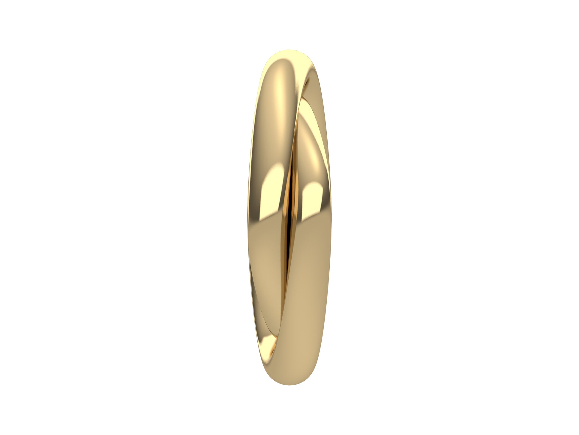 Hit New Style WM ring, 18K yellow gold. Width of the pattern: 6.0 mm.