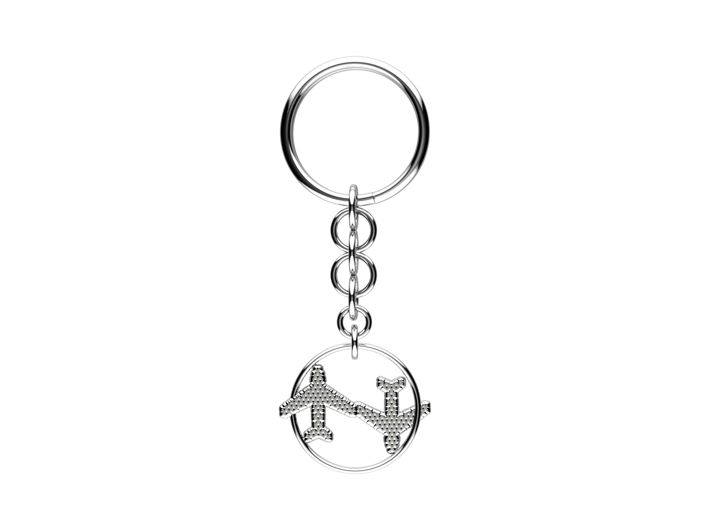  Hit New Style keyring in sterling silver.