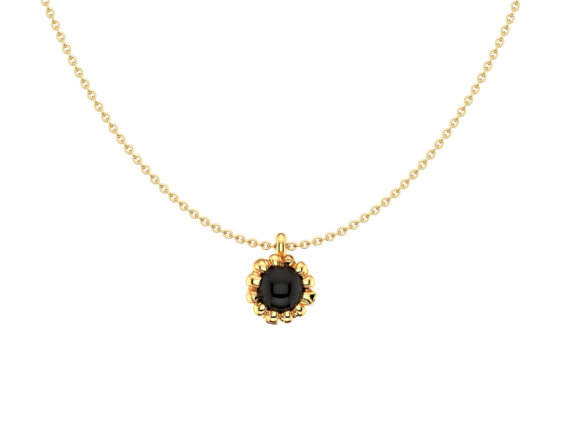 MatiJaro pearl necklace, 18K rose gold, set with black pearl.
