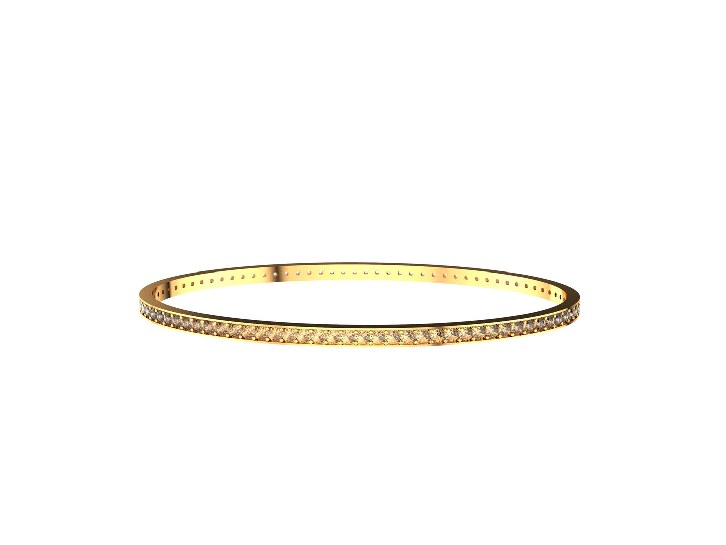 Rainbow bracelet, 18K yellow gold, set with 88 brilliant-cut diamonds totaling 2.543 carats.