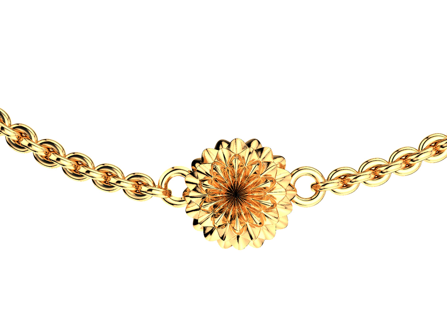 Flower bracelet, 18K rose gold.