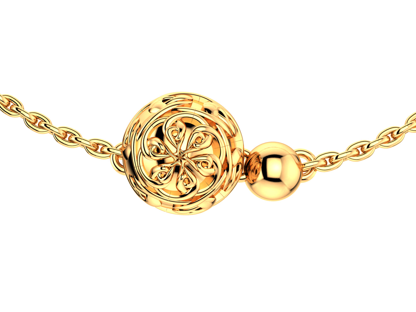 Flores de Matijaro bracelet, 18K rose gold. Thickness: 1.78 mm. Diameter of the pattern: 9.5 mm.