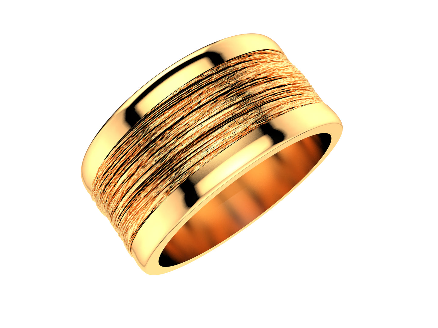 Hit New Style wedding band, width 11.0 mm, 18K rose gold.