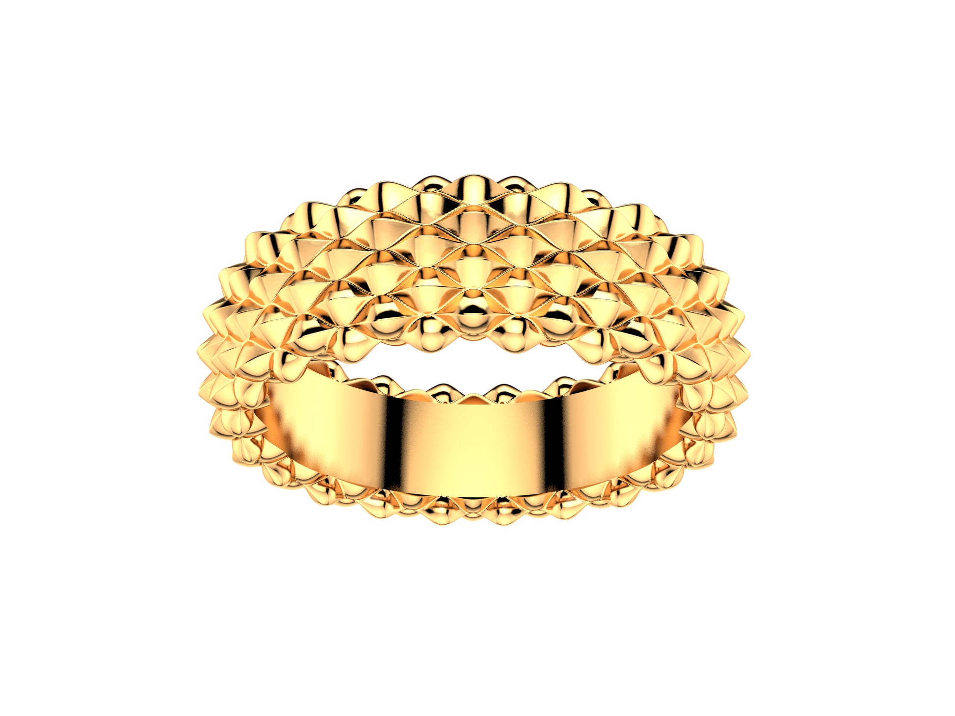 Hit New Style ring, 18K rose gold. Width of the pattern: 6.0 mm.