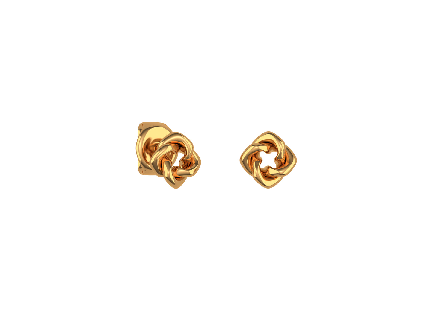 Gemmes De La Divinite earrings, 18K rose gold. Diameter of the pattern: 8.5 mm.