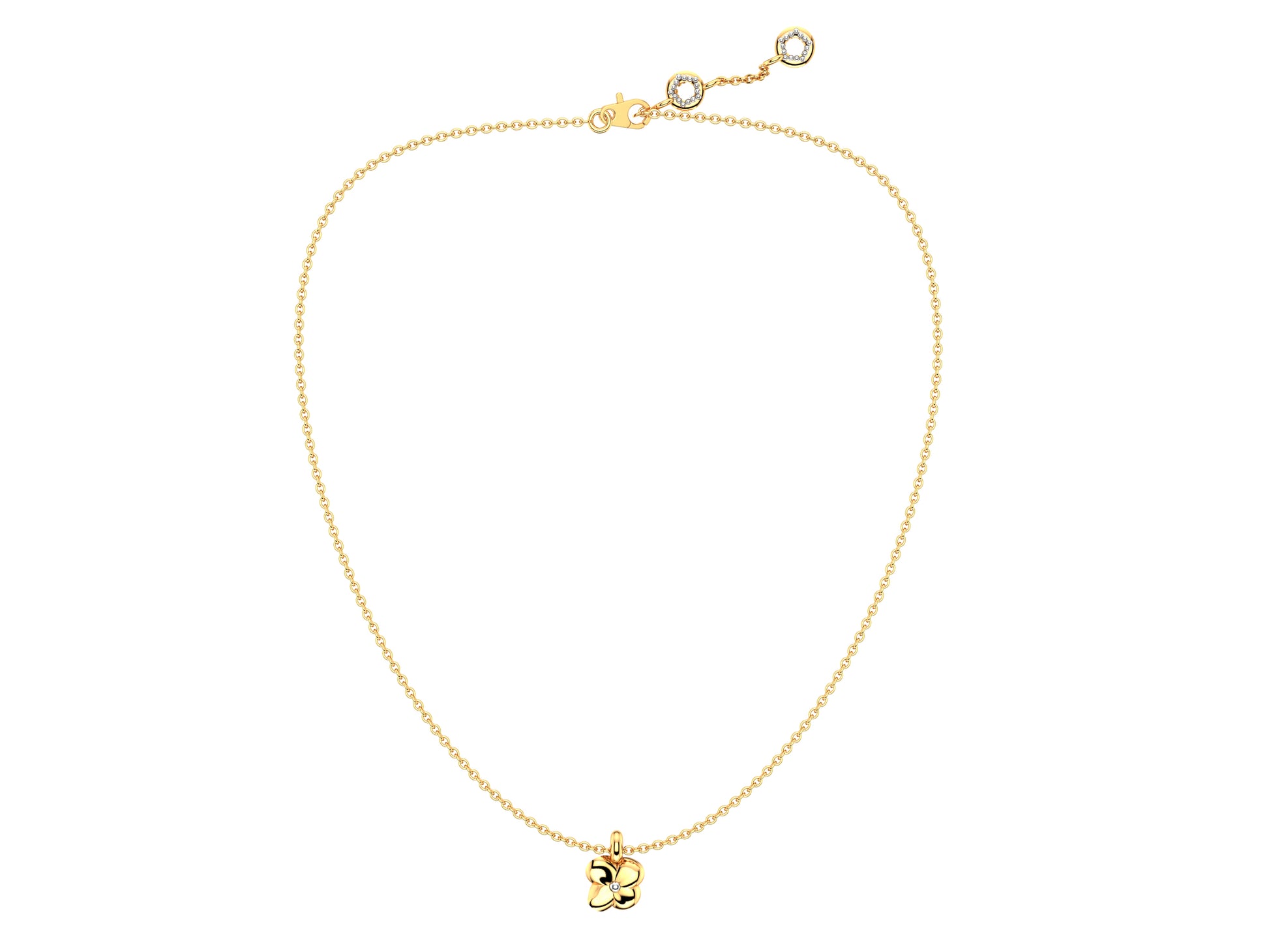 Flores de MatiJaro necklace, 18K rose gold. Length: 60 – 60.4 cm. Width of the motif: 9 mm. Length of the motif: 9 mm.