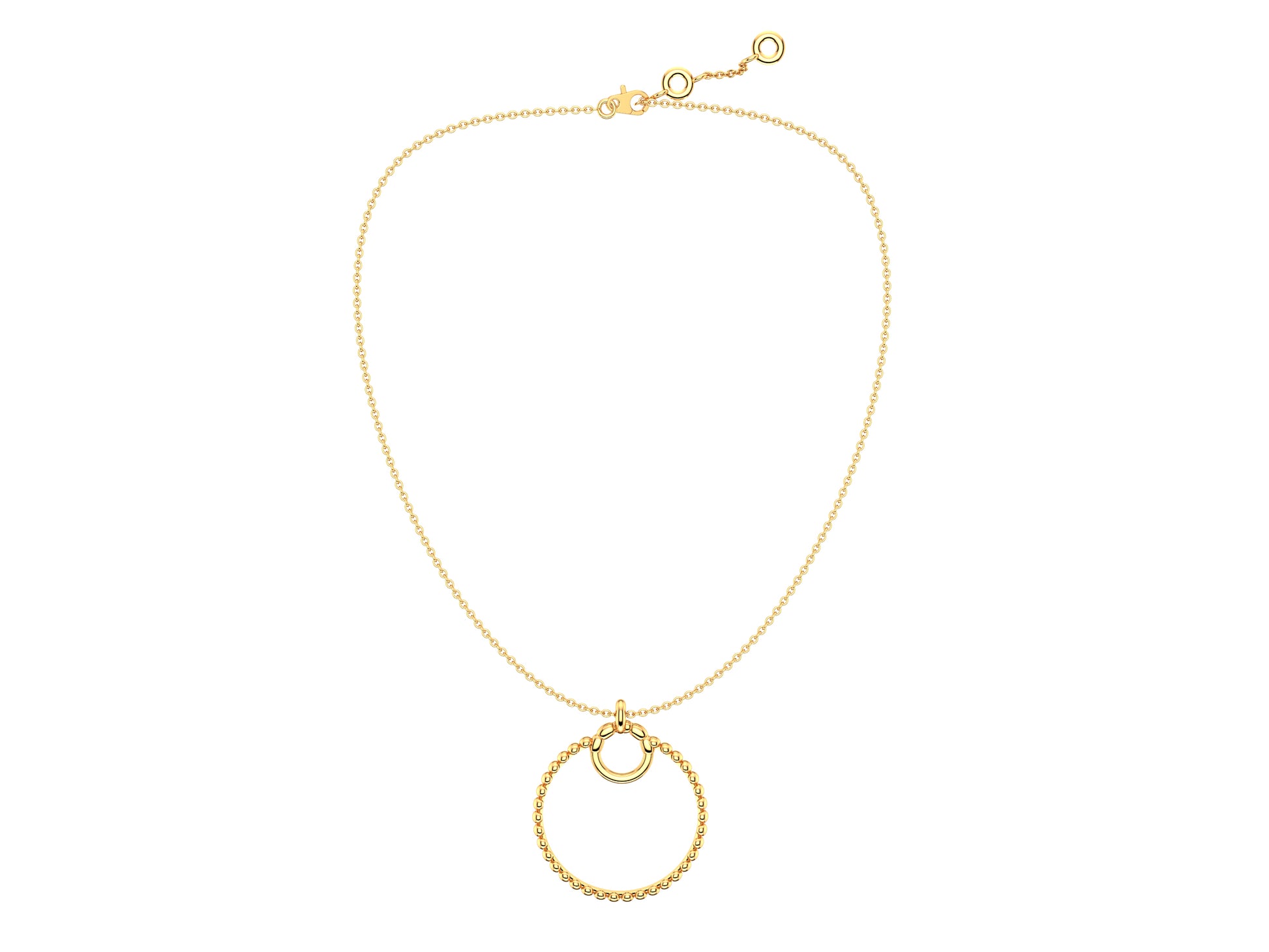 Hit Ne Style necklace, 18K rose gold. Inner diameter 35mm. Chain length: 420mm.