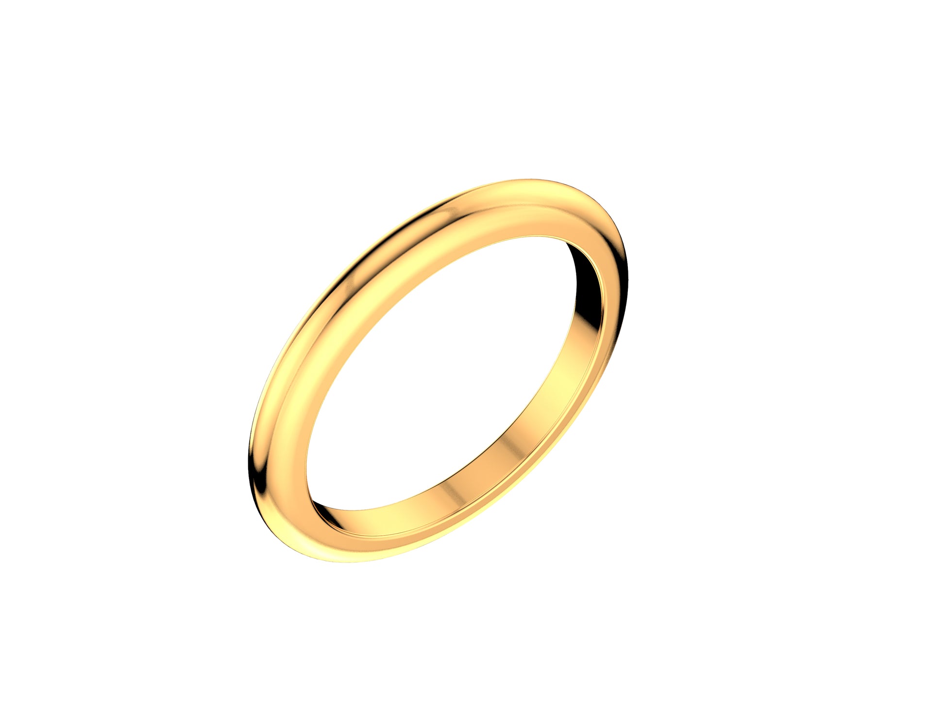 Love wedding band, width 2.0 mm, 18K rose gold.