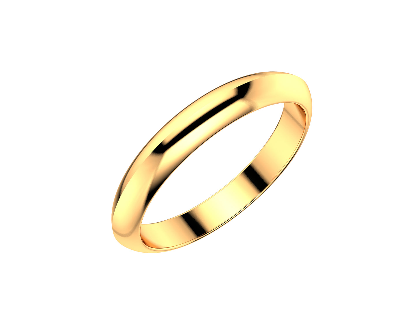 Love wedding band, width 3.0 mm, 18K rose gold.