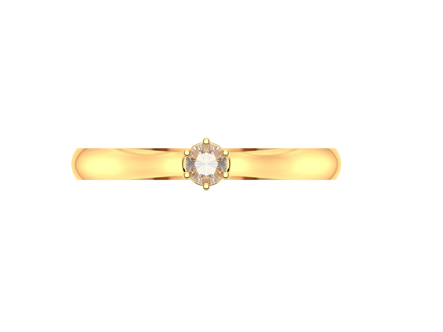 Forever engagement ring, 18K rose gold, set with a brilliant-cut diamond available in 0.1 to 0.19 carats. 