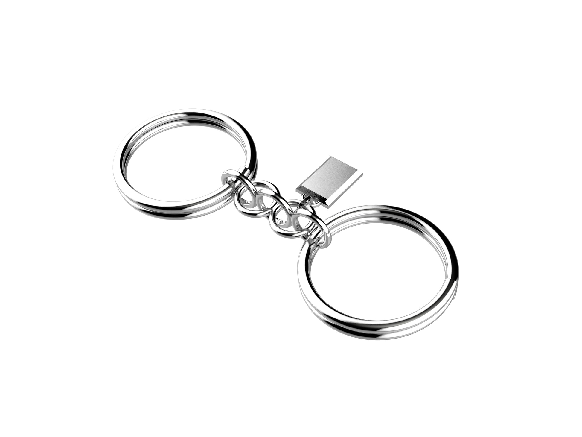 Hit New Style keyring in sterling silver.