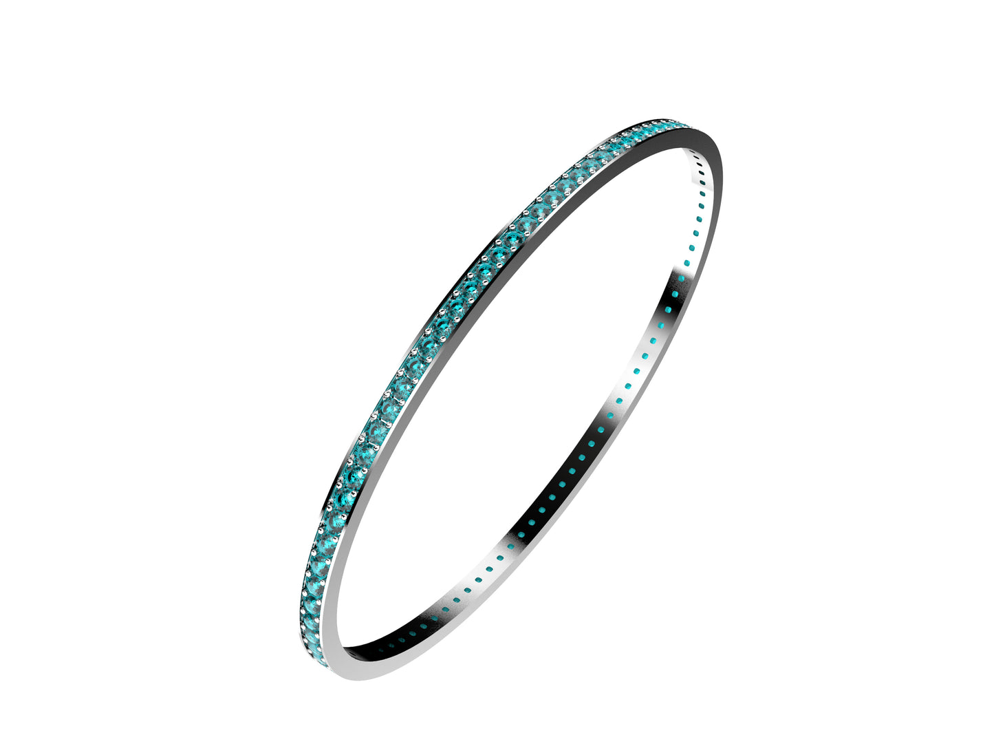 Rainbow bracelet, sterling silver, set with 88 brilliant-cut apatite.