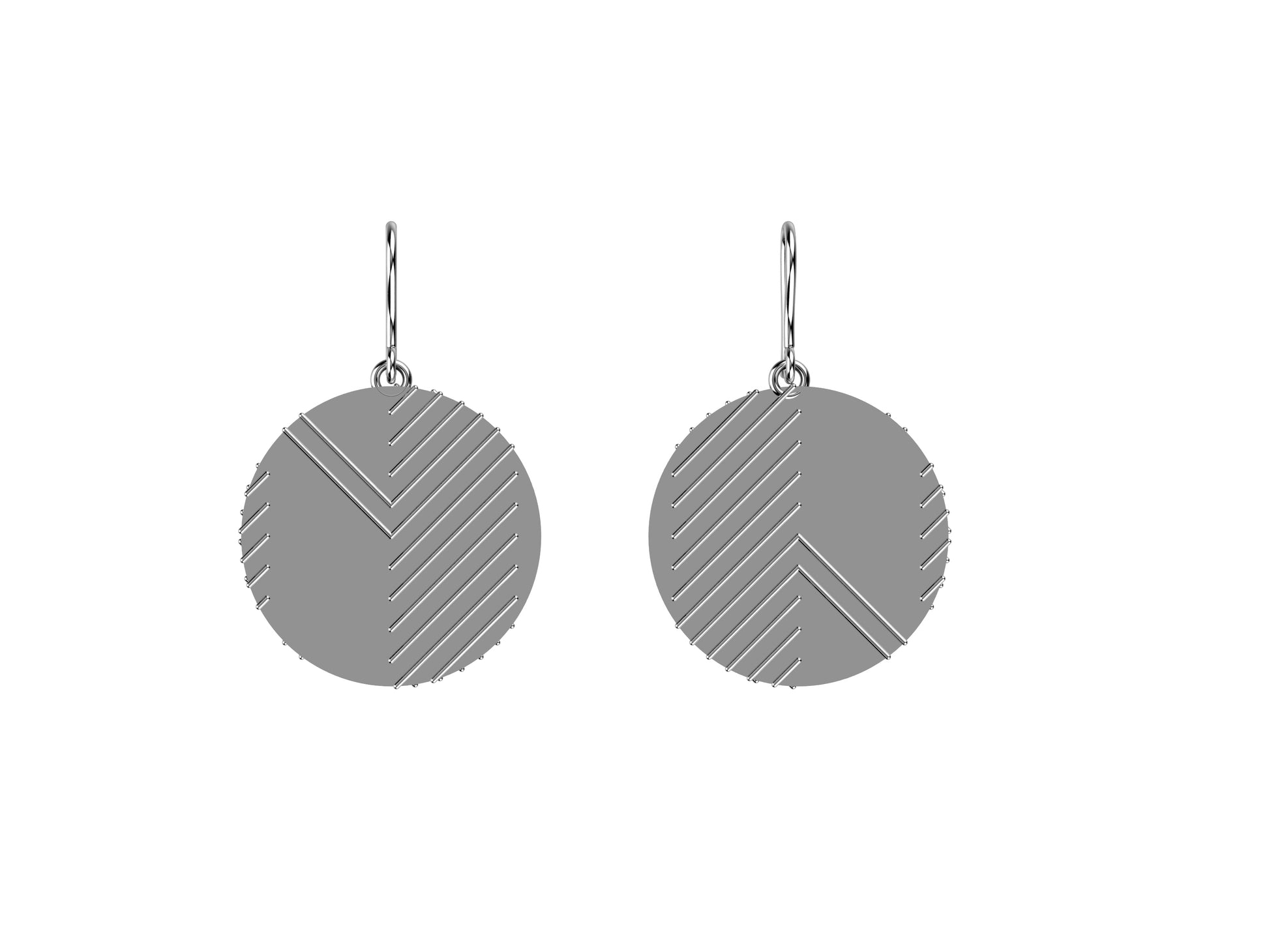 Hit New Style earrings, sterling silver 925. Inner diameter 26 mm.