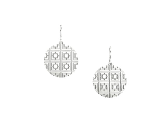 Hit New Style earrings, sterling silver 925. Inner diameter 26 mm