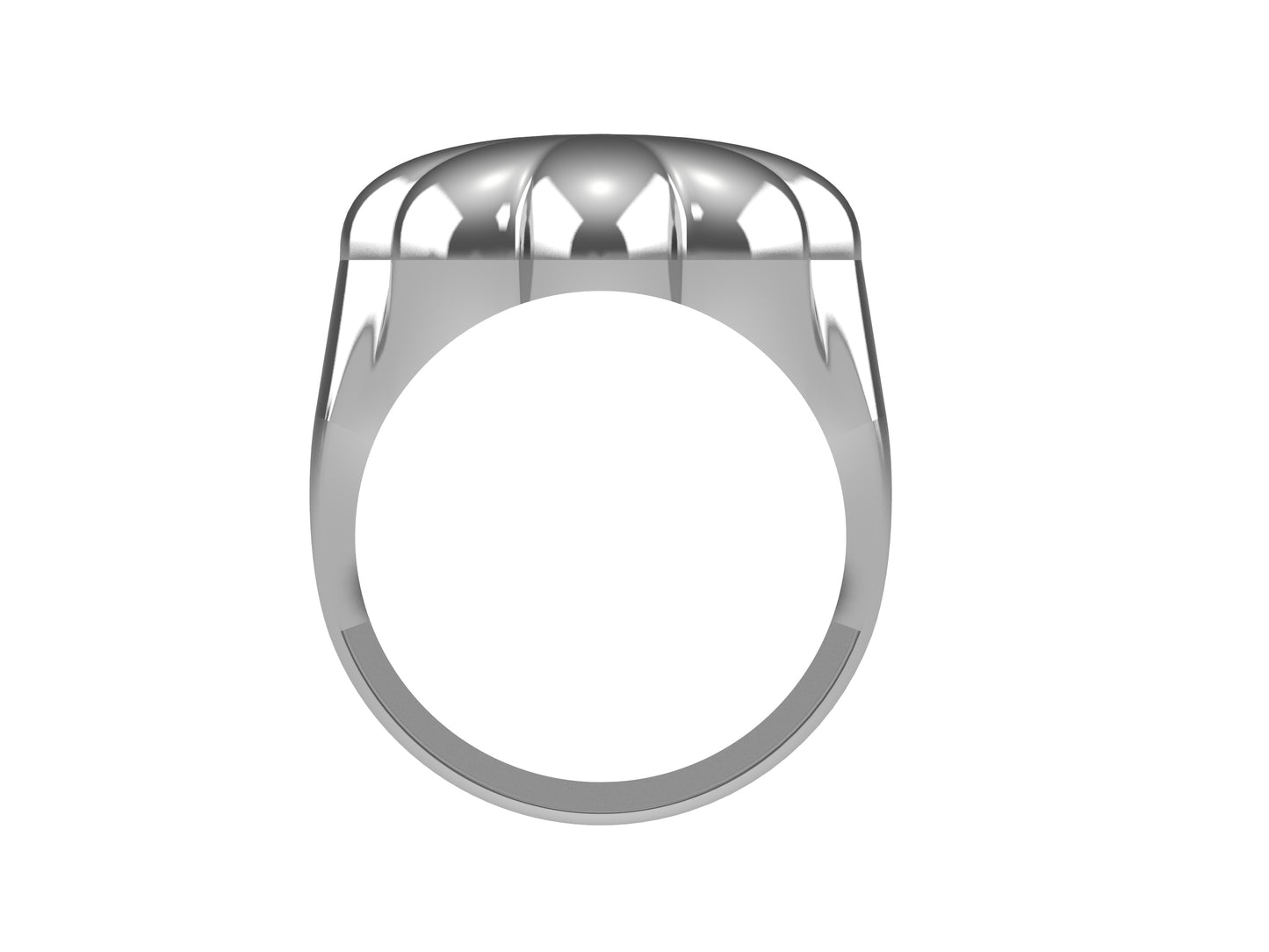 Flores de MatiJaro ring, sterling silver 950. Width of the pattern: 9.2 mm.