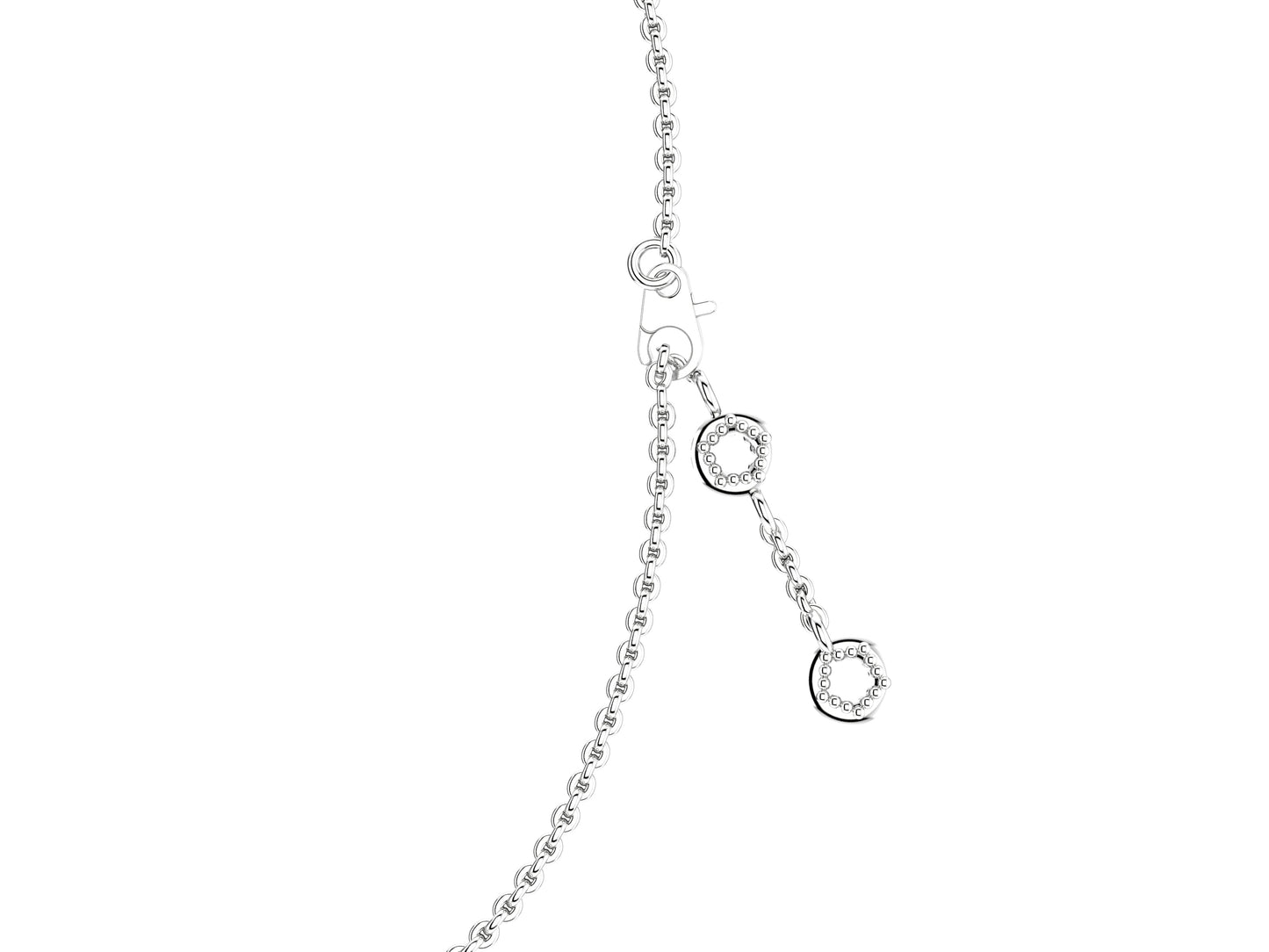 Gemmes De La Divinite necklace, 18K white gold, set with a brilliant-cut diamond totaling 0.35 carat. Chain length: 380 to 410 mm. 