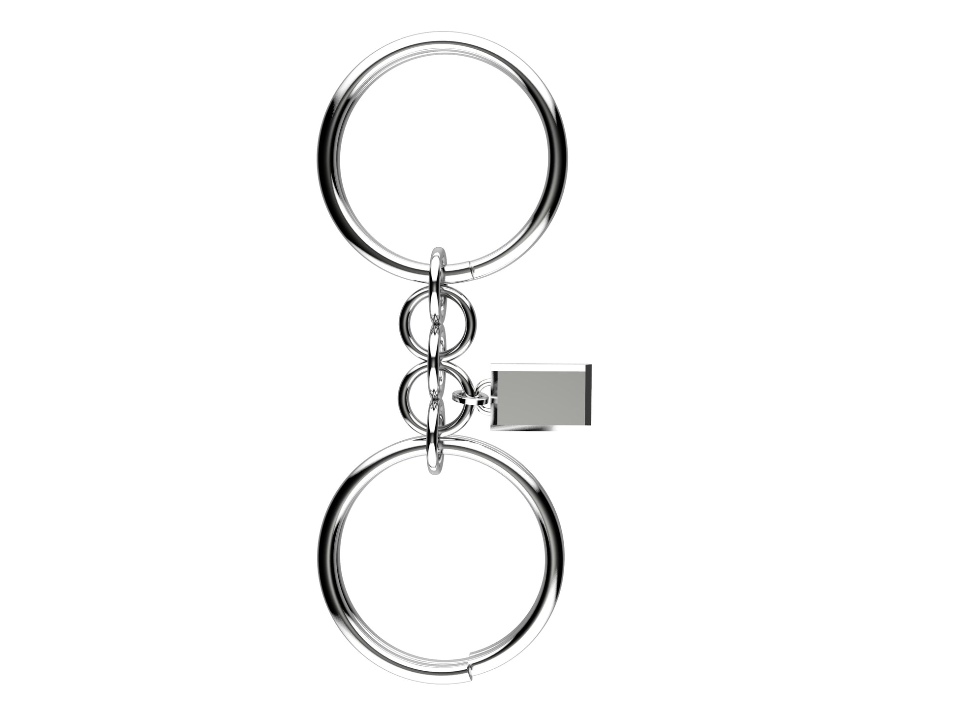 Hit New Style keyring in sterling silver.