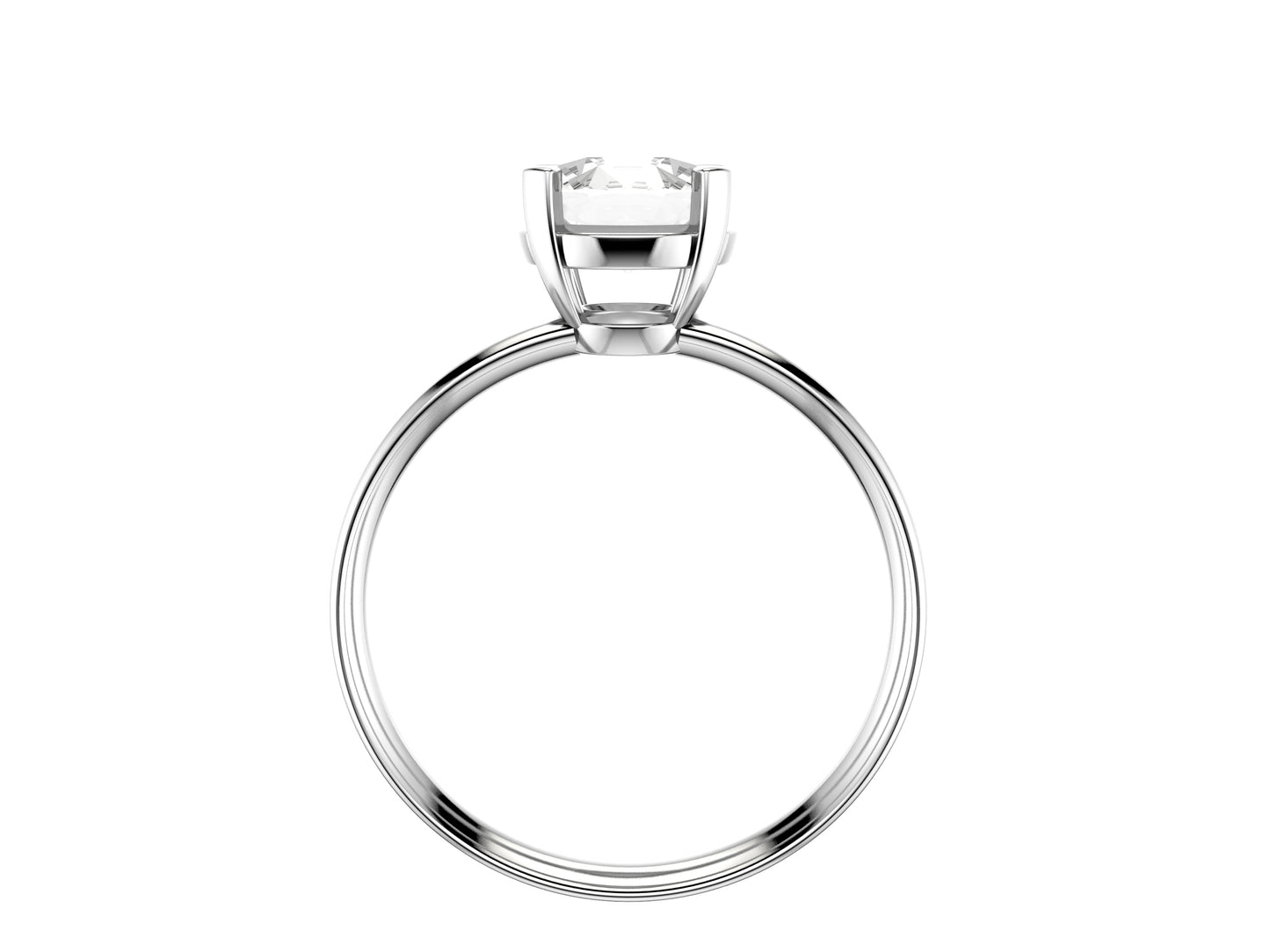 Forever engagement ring, platinum 950, set with a brilliant-cut diamond available in 0.9 to 0.91 carats. 