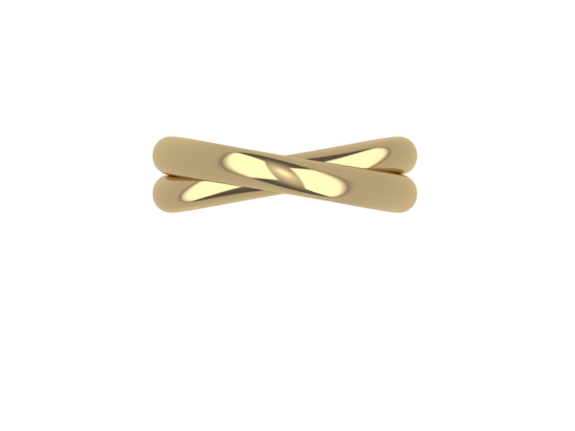 Hit New Style WM ring, 18K yellow gold. Width of the pattern: 6.0 mm.