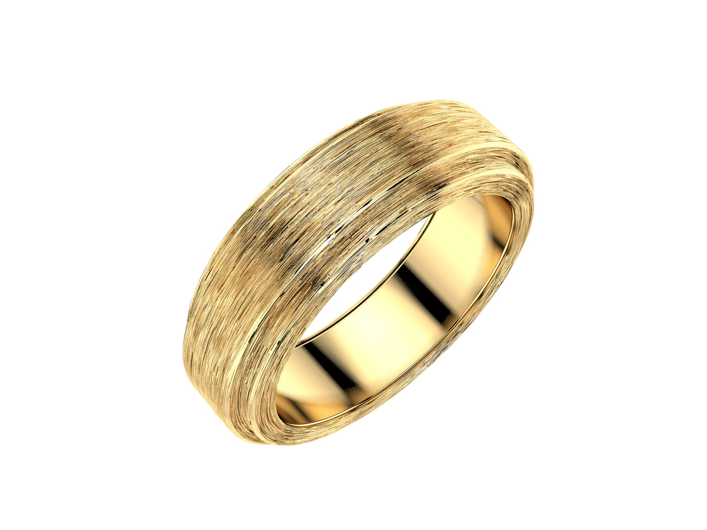 Love WM wedding band, width 5.0 mm, 18K yellow gold.