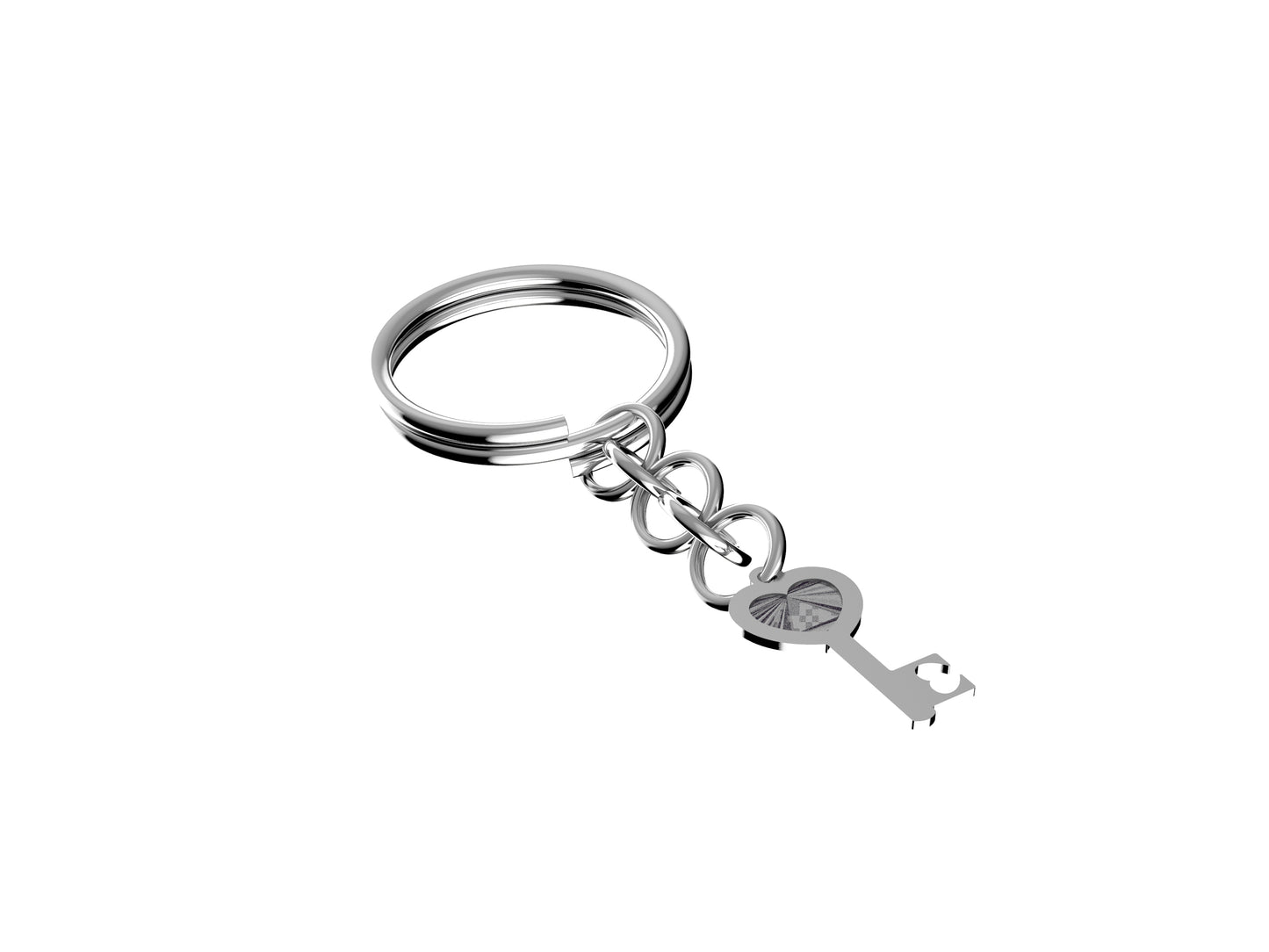 MatiJaro Heart keyring in sterling silver.