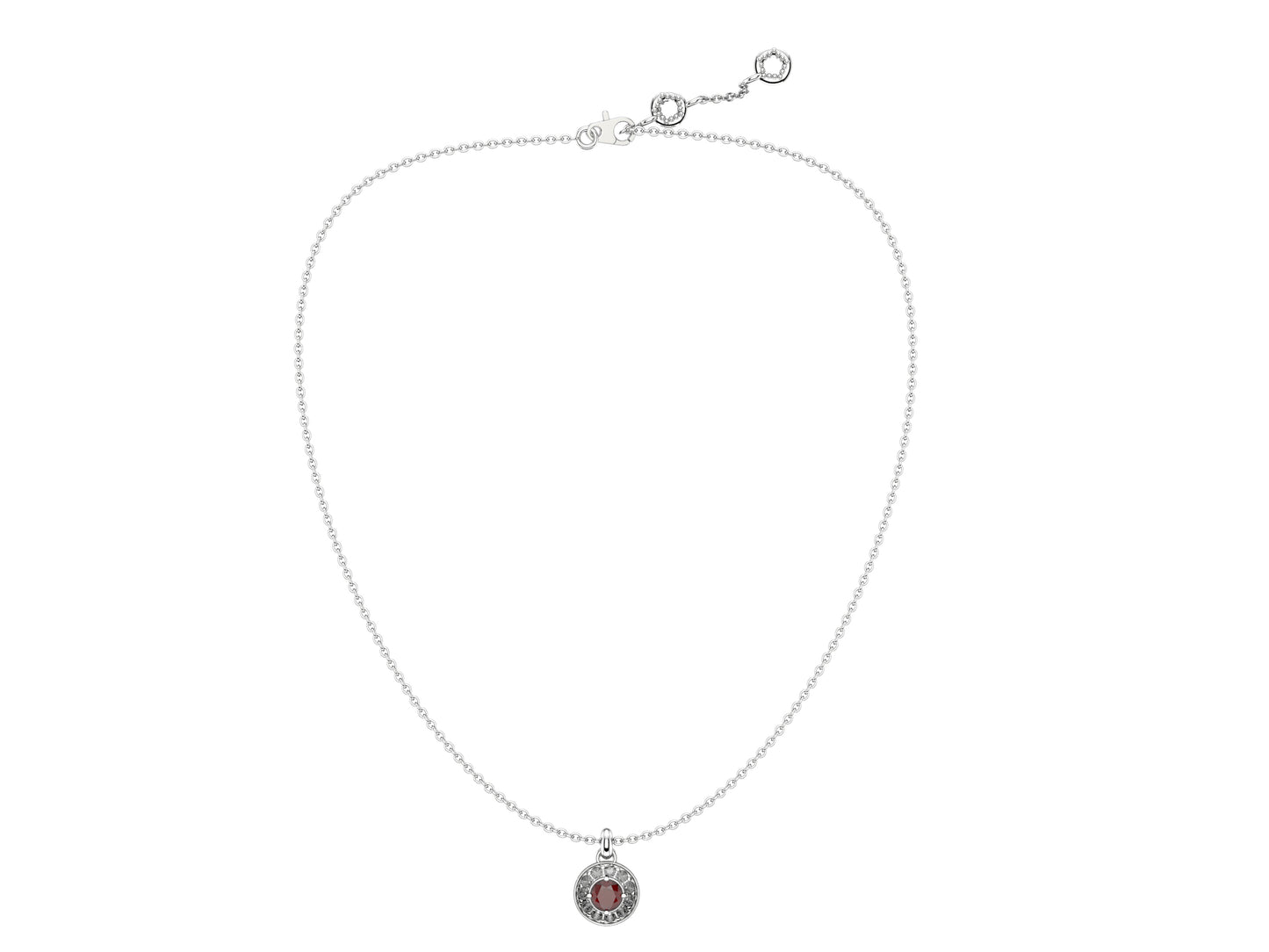 Gemmes De La Divinite necklace, 18K white gold, set with red spinel and set with brilliant-cut pavé diamonds..