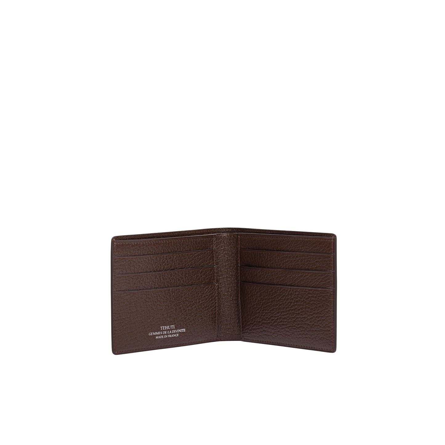 Tehuti GDLD Man Card holder in green shiny lizard leather with  4 credit card slots and 2 pockets.