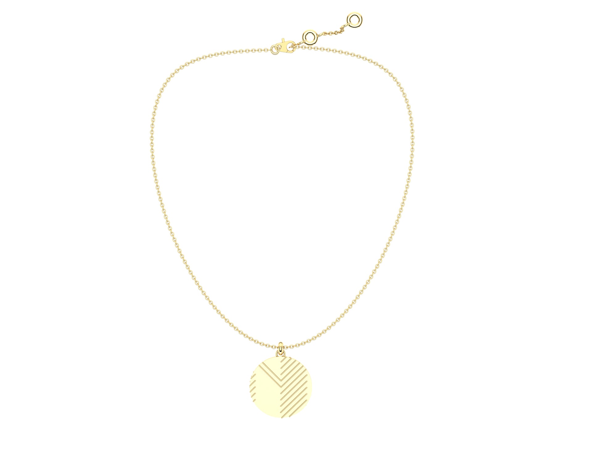 Hit New Style WM P necklace, 18K yellow gold. Inner diameter: 25mm. Chain length: from 600 mm.